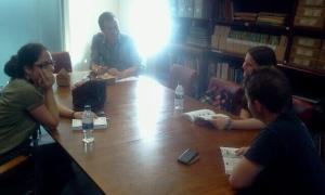 Palaeo-people at the RGS-IBG meeting plotting future papers and grants.