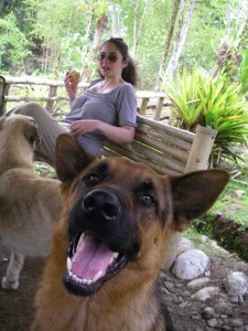 Encarni & Max. Two of the field team take a rest at the biological station near Lake Pindo