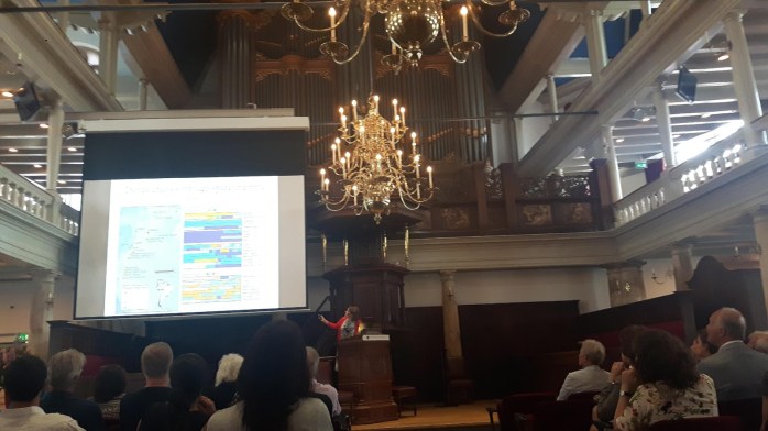 Suzette Flantua highlights the work in her PhD thesis. Congratulations Suzette! Photo: C. McMichael