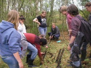 BSc students on the Palaeoecology course prior to undertaking a research project with us.